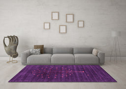 Machine Washable Abstract Pink Contemporary Rug in a Living Room, wshcon1908pnk