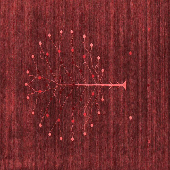 Abstract Red Contemporary Rug, con1908red