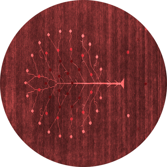 Machine Washable Abstract Red Contemporary Rug, wshcon1908red