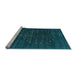 Sideview of Machine Washable Abstract Light Blue Contemporary Rug, wshcon1908lblu