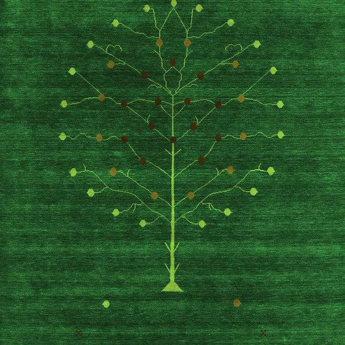 Serging Thickness of Machine Washable Abstract Green Contemporary Area Rugs, wshcon1908grn