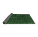 Sideview of Abstract Emerald Green Contemporary Rug, con1908emgrn