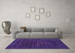 Machine Washable Abstract Purple Contemporary Area Rugs in a Living Room, wshcon1908pur