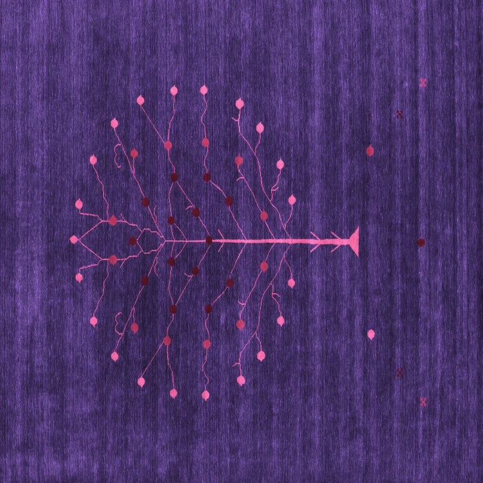 Square Abstract Purple Contemporary Rug, con1908pur