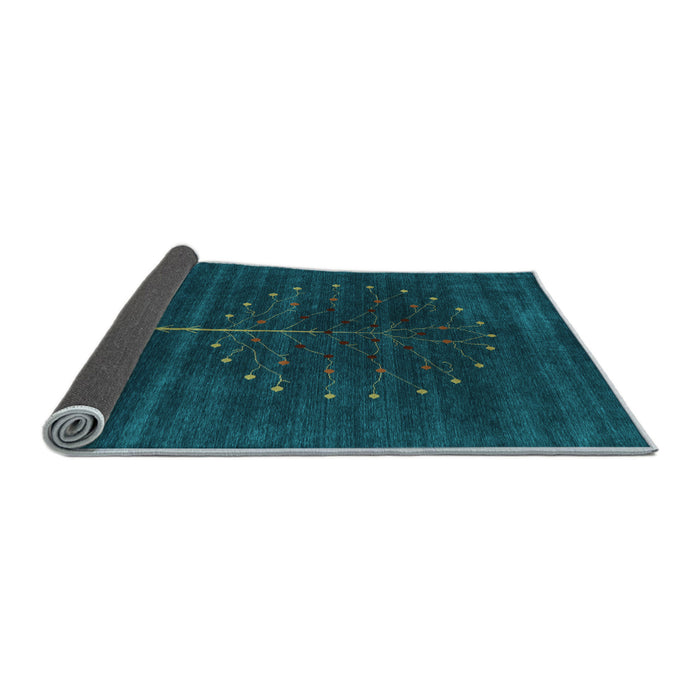Sideview of Abstract Light Blue Contemporary Rug, con1908lblu