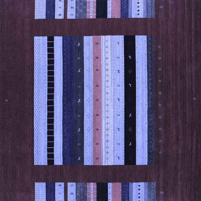 Square Abstract Blue Contemporary Rug, con1909blu