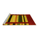 Sideview of Machine Washable Abstract Yellow Contemporary Rug, wshcon1909yw