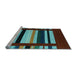 Sideview of Machine Washable Abstract Light Blue Contemporary Rug, wshcon1909lblu