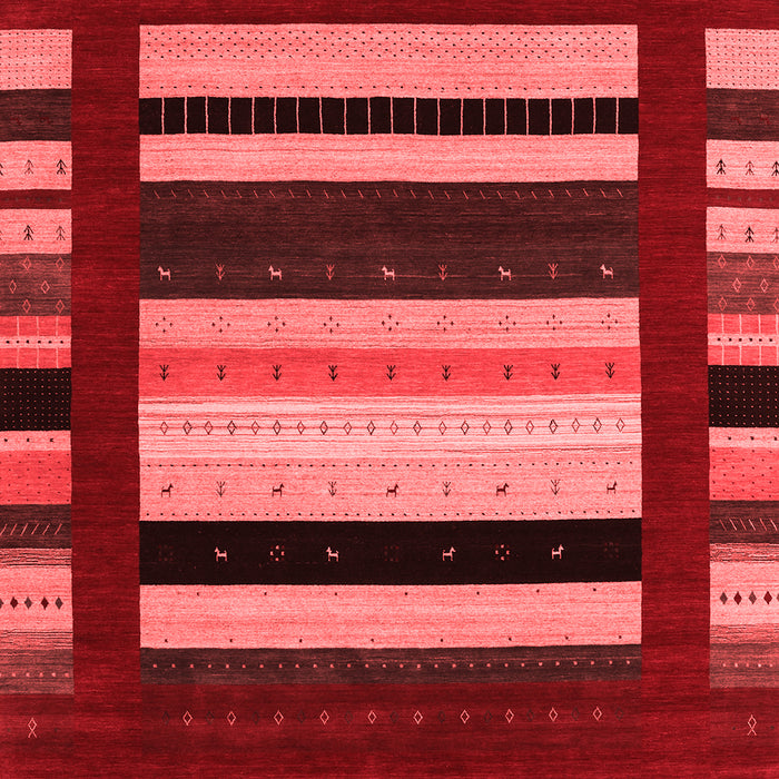 Abstract Red Contemporary Area Rugs