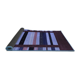Sideview of Abstract Blue Contemporary Rug, con1909blu
