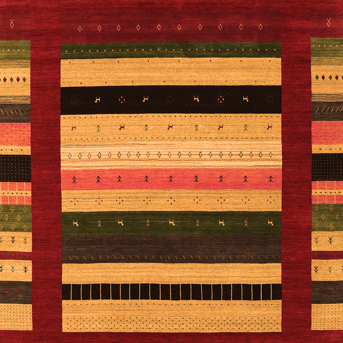 Serging Thickness of Machine Washable Abstract Orange Contemporary Area Rugs, wshcon1909org