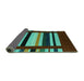 Sideview of Abstract Turquoise Contemporary Rug, con1909turq