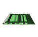 Sideview of Machine Washable Abstract Emerald Green Contemporary Area Rugs, wshcon1909emgrn