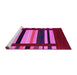 Sideview of Machine Washable Abstract Pink Contemporary Rug, wshcon1909pnk