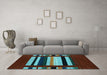 Machine Washable Abstract Light Blue Contemporary Rug in a Living Room, wshcon1909lblu