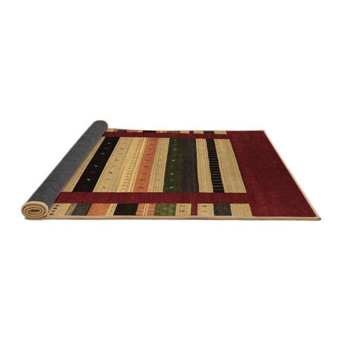 Sideview of Abstract Brown Contemporary Rug, con1909brn