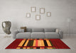 Machine Washable Abstract Orange Contemporary Area Rugs in a Living Room, wshcon1909org