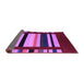 Sideview of Abstract Purple Contemporary Rug, con1909pur