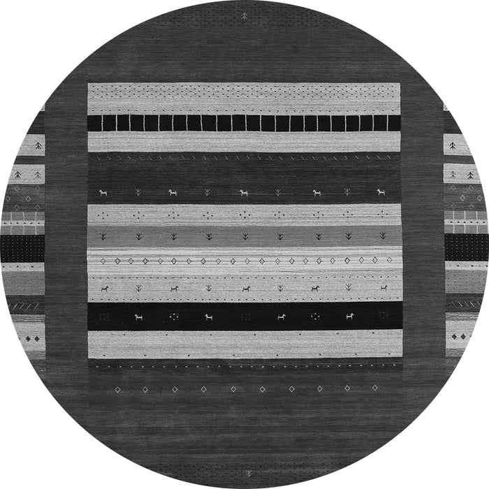 Machine Washable Abstract Gray Contemporary Rug, wshcon1909gry