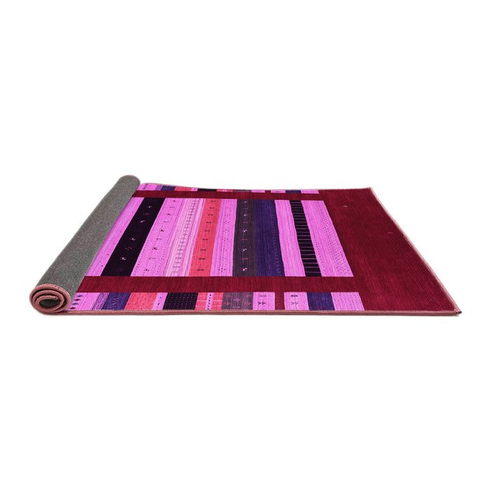 Sideview of Abstract Pink Contemporary Rug, con1909pnk