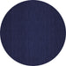 Round Machine Washable Abstract Blue Contemporary Rug, wshcon190blu