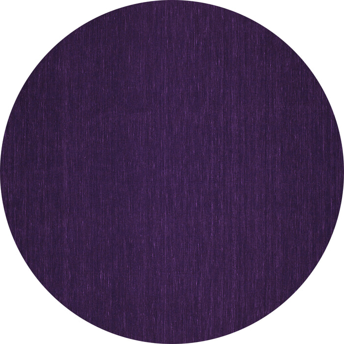 Round Abstract Purple Contemporary Rug, con190pur