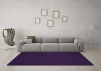 Machine Washable Abstract Purple Contemporary Rug, wshcon190pur