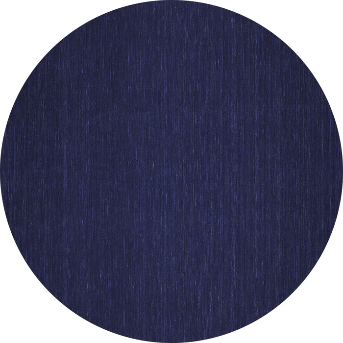 Round Abstract Blue Contemporary Rug, con190blu