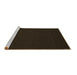 Sideview of Machine Washable Abstract Brown Contemporary Rug, wshcon190brn