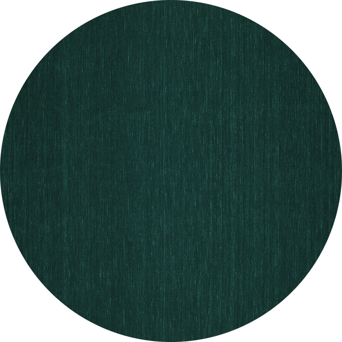 Round Machine Washable Abstract Turquoise Contemporary Area Rugs, wshcon190turq