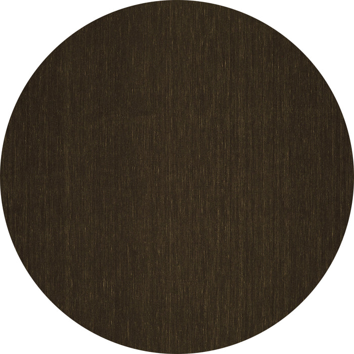 Round Abstract Brown Contemporary Rug, con190brn