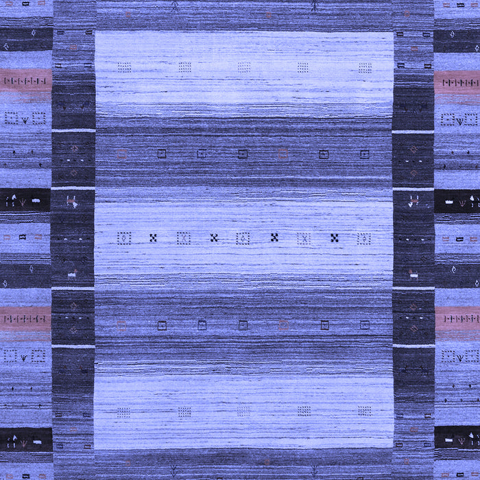 Machine Washable Abstract Blue Contemporary Rug, wshcon1910blu