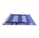 Sideview of Machine Washable Abstract Blue Contemporary Rug, wshcon1910blu