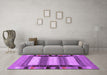 Machine Washable Abstract Purple Contemporary Area Rugs in a Living Room, wshcon1910pur