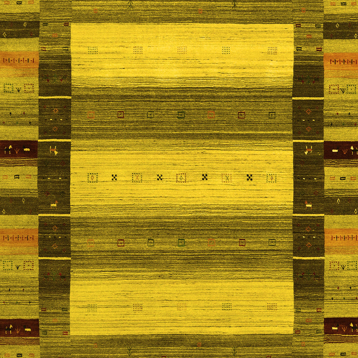 Abstract Yellow Contemporary Rug, con1910yw