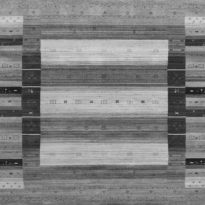 Round Machine Washable Abstract Gray Contemporary Rug, wshcon1910gry