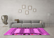 Machine Washable Abstract Pink Contemporary Rug in a Living Room, wshcon1910pnk