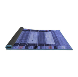 Sideview of Abstract Blue Contemporary Rug, con1910blu