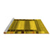 Sideview of Machine Washable Abstract Yellow Contemporary Rug, wshcon1910yw