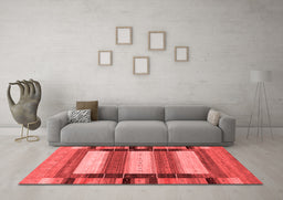 Contemporary Red Washable Rugs