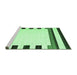 Sideview of Machine Washable Solid Emerald Green Modern Area Rugs, wshcon1911emgrn