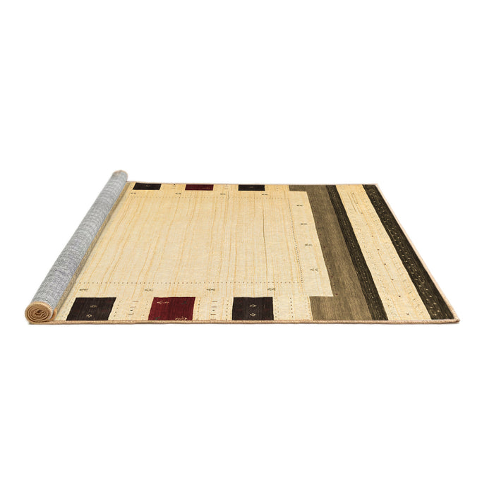 Sideview of Machine Washable Solid Brown Modern Rug, wshcon1911brn
