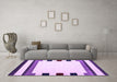 Machine Washable Solid Purple Modern Area Rugs in a Living Room, wshcon1911pur