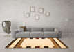 Machine Washable Solid Orange Modern Area Rugs in a Living Room, wshcon1911org