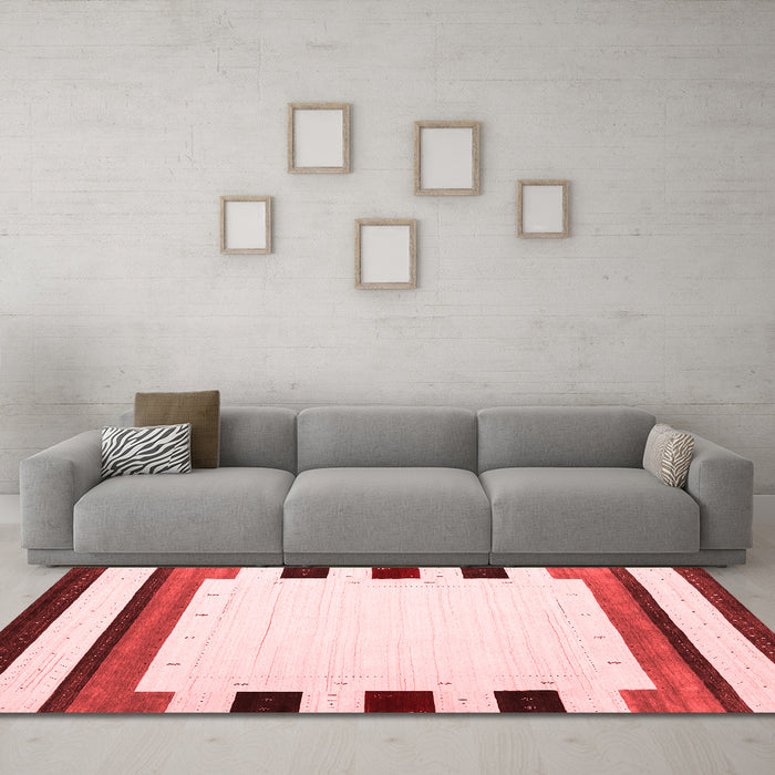 Modern Red Washable Rugs