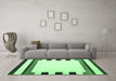 Machine Washable Solid Emerald Green Modern Area Rugs in a Living Room,, wshcon1911emgrn