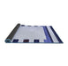 Sideview of Solid Blue Modern Rug, con1911blu