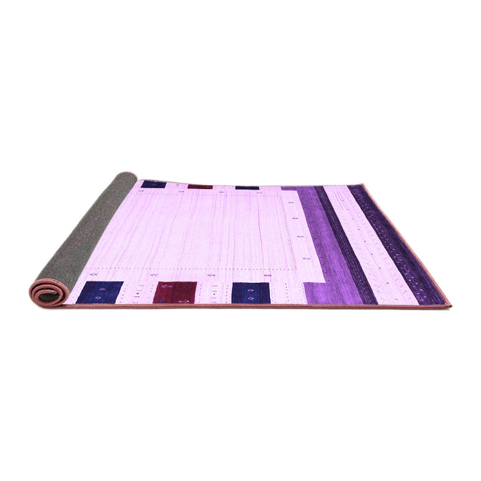 Sideview of Solid Purple Modern Rug, con1911pur