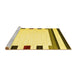 Sideview of Machine Washable Solid Yellow Modern Rug, wshcon1911yw