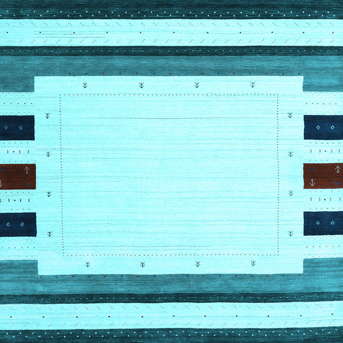 Square Machine Washable Solid Light Blue Modern Rug, wshcon1911lblu